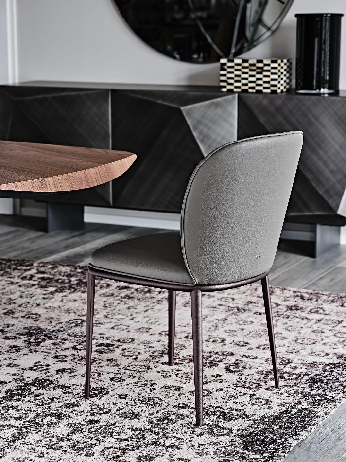 Cattelan Italia Chris Modern Leather Dining Chair - Stylish & Comfortable for Home, Office, and Restaurant Use