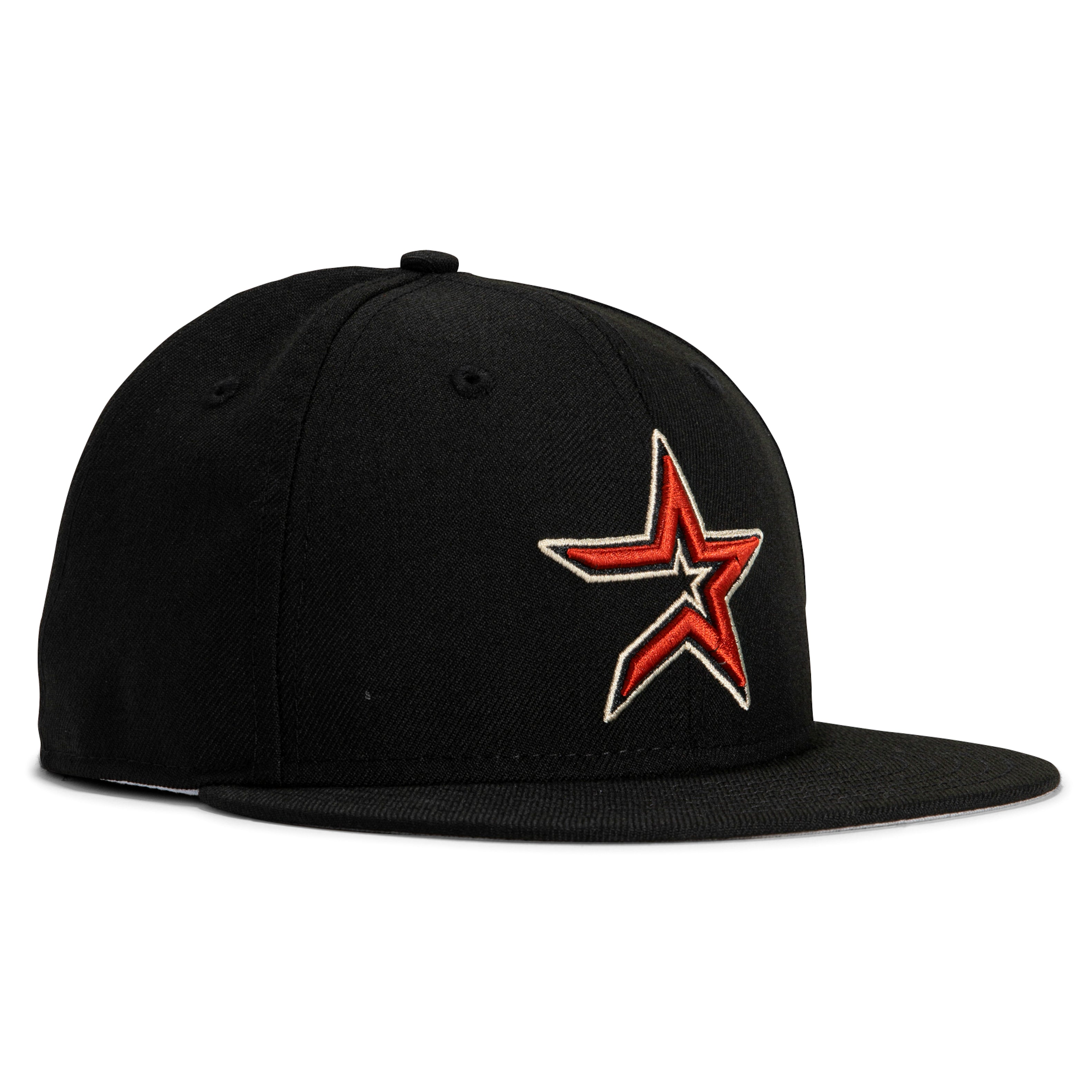 New Era 59Fifty Retro On Field Houston Astros 2000 Baseball Cap - Black MLB Snapback Hat for Men & Women | Perfect for Baseball Games, Sports Fans & Streetwear Fashion