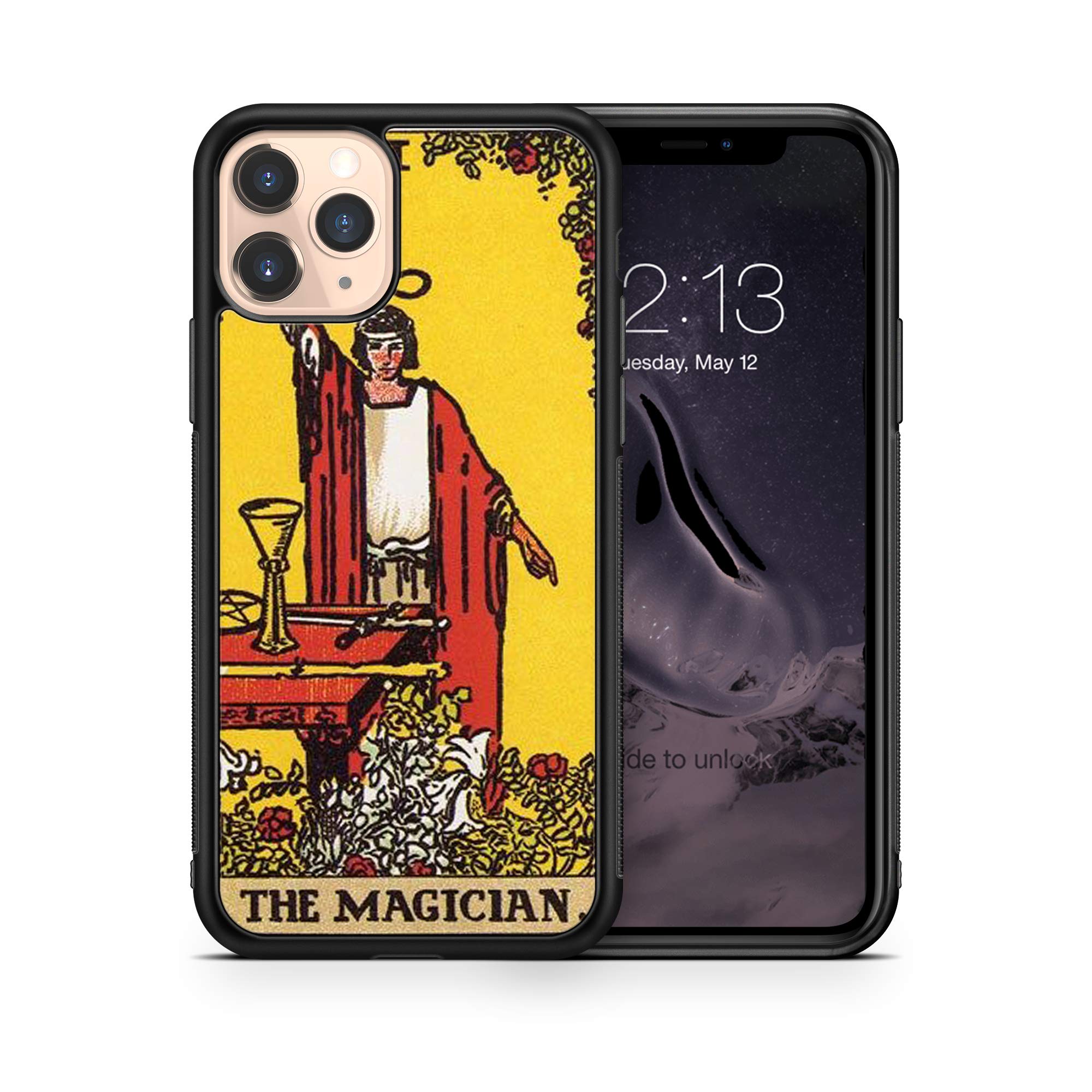 Major Arcana Tarot Card The Magician Phone Case - Compatible with iPhone 12 Pro Max/11/XR/XS/8/7/6 Plus - Protective Cover for Magic Lovers & Tarot Enthusiasts - Perfect for Daily Use, Spiritual Practice & Gift Giving