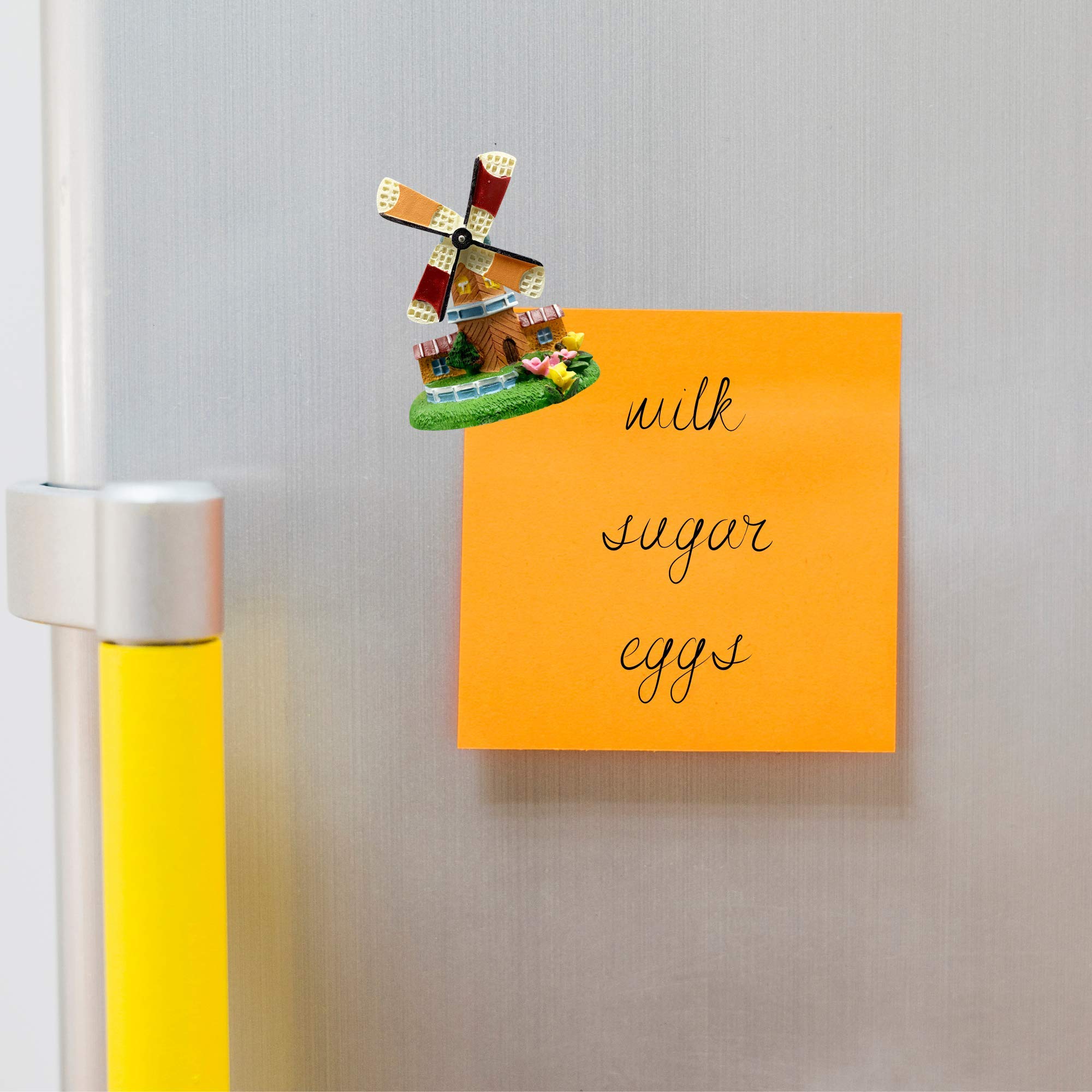 Holland Souvenir Tulip Windmill Kitchen Magnet - Dutch Themed Fridge Decor for Home, Office & Travel Gifts