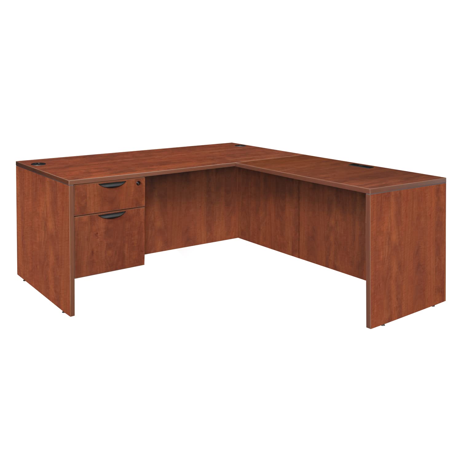 Regency L-Shaped Desk with Return & Single Pedestal - 71