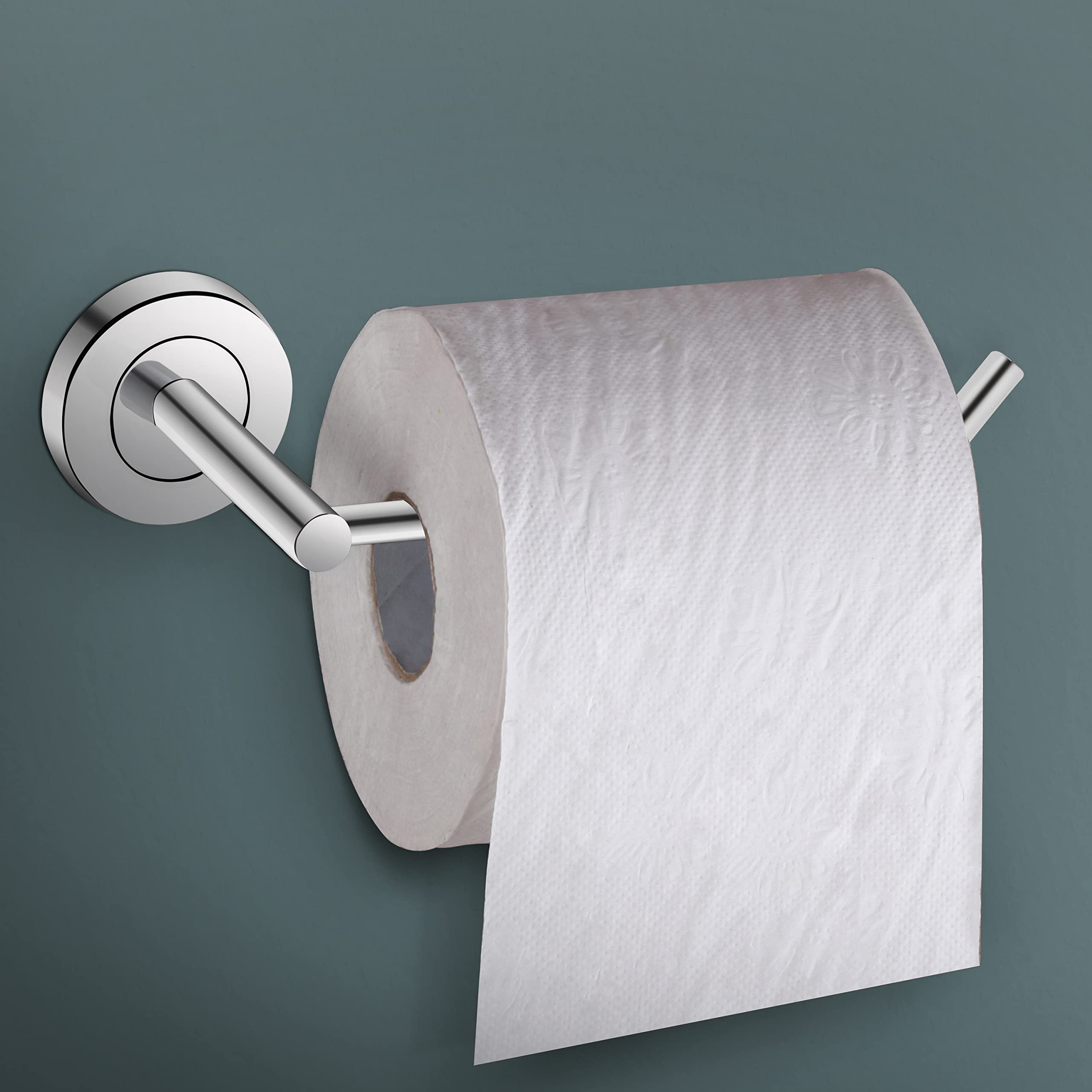 Plantex Stainless Steel Toilet Paper Holder - Chrome Bathroom Tissue Roll Dispenser - Durable & Rustproof for Home, Office, Hotel & RV Use