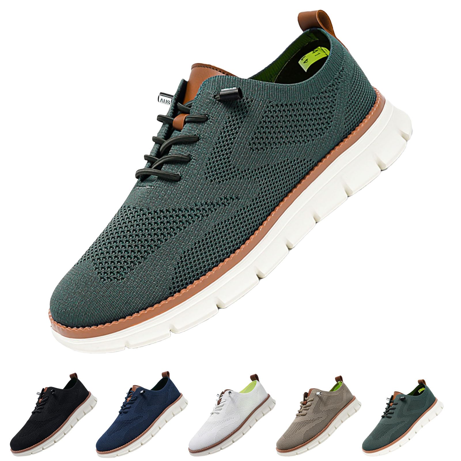 Men's Wearbreeze Shoes - Breathable Mesh Dress Shoes for Wide Feet | Comfortable Urban Walking & Office Wear