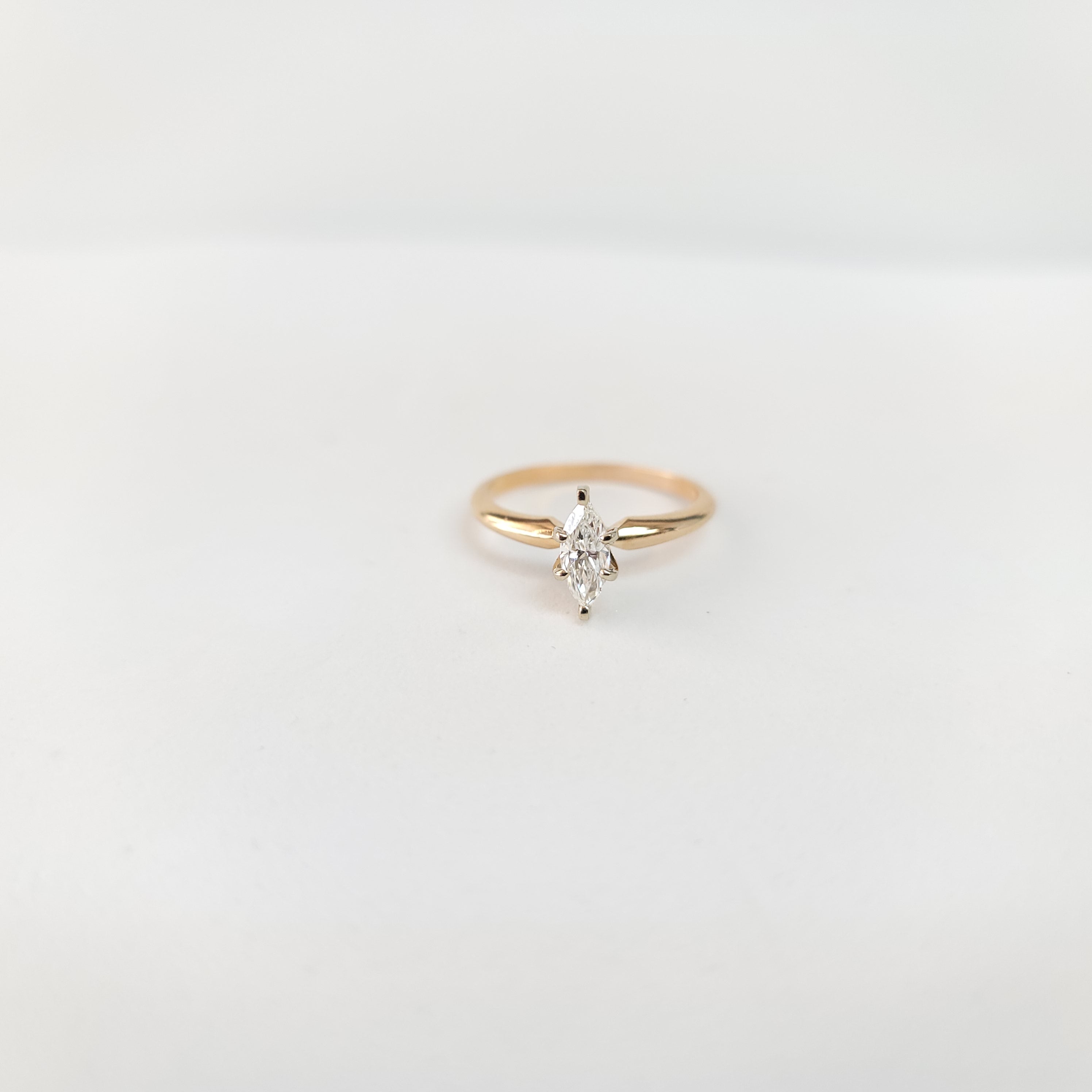 0.50 Carat Marquise Cut Solitaire Diamond Engagement Ring for Women - Perfect for Proposals, Anniversaries & Special Occasions