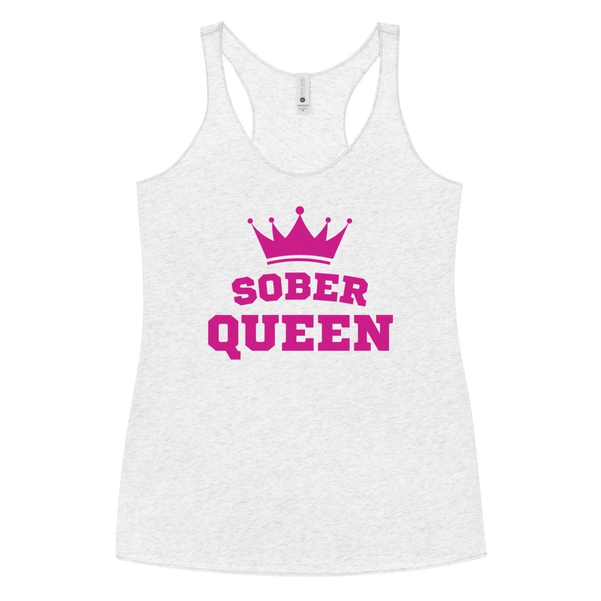 Sober Queen Strength Racerback Tank Top for Women - Workout, Gym & Yoga Activewear - Perfect for Fitness, Running & Everyday Wear