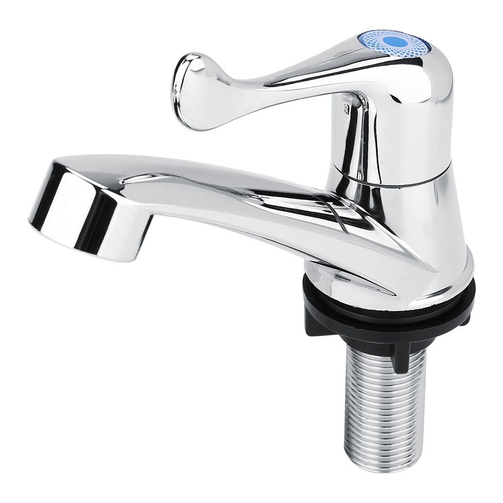 ABS Plastic Single Cold Water Faucet - G1/2 Thread Bathroom Basin & Kitchen Sink Tap with Tail Handle - Perfect for Home, RV, and Outdoor Use