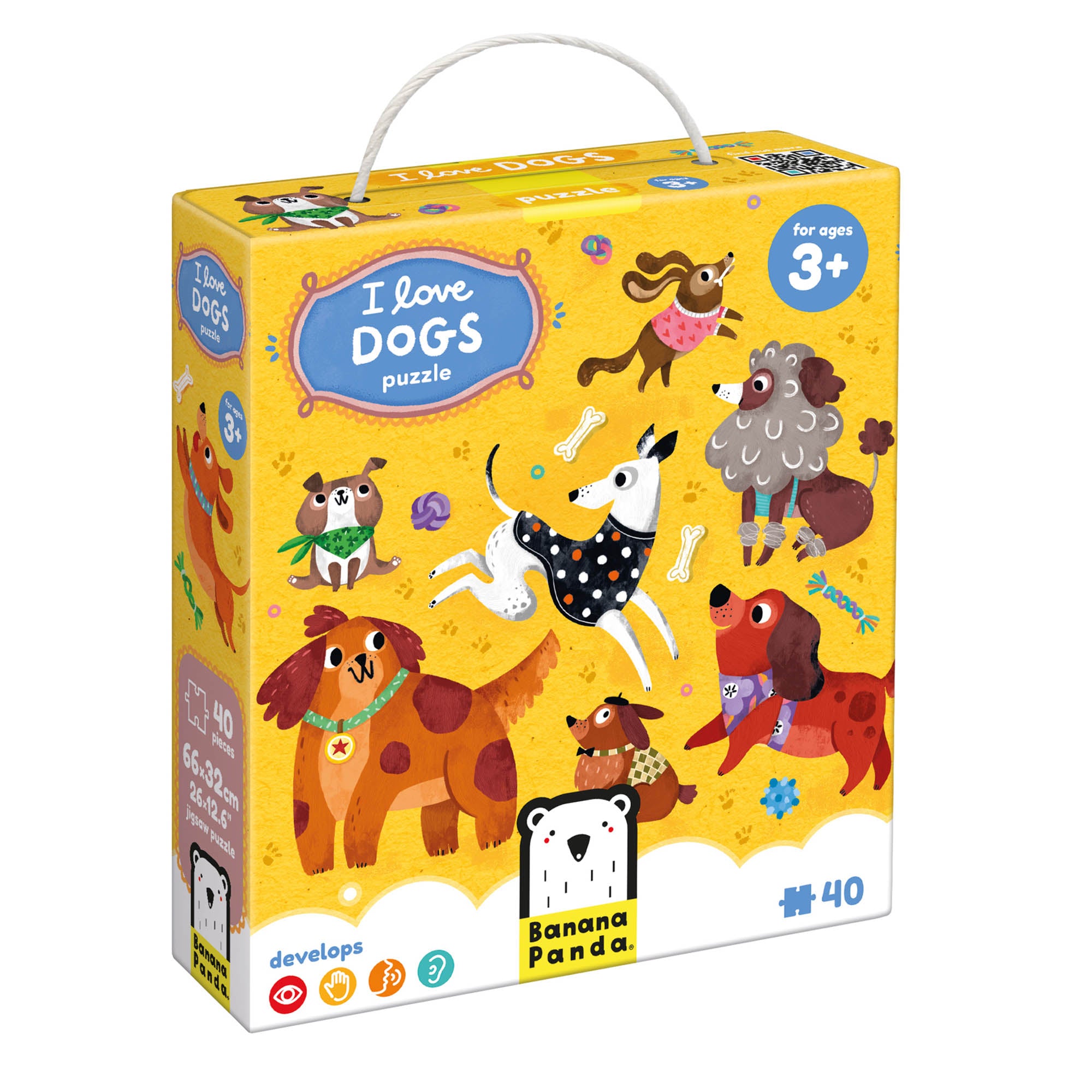 Banana Panda Playful Pups 40-Piece Floor Puzzle for Kids - Fun Educational Toy for Toddlers & Preschoolers - Perfect for Playrooms, Daycares & Family Game Nights