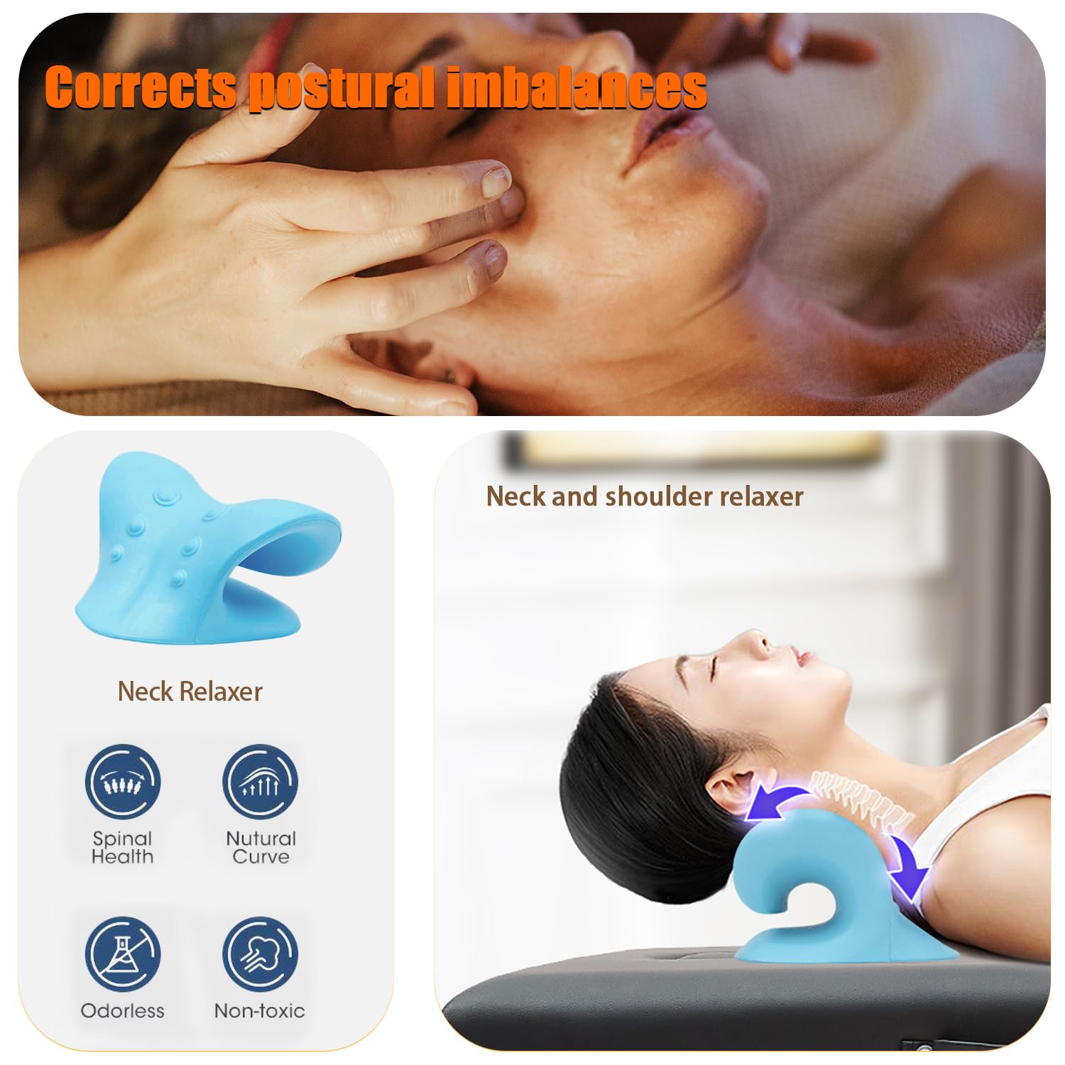 Portable Adjustable Massage Table with Neck Stretcher - Professional Lash Bed & Tattoo Table for Eyelash Extensions, Beauty Treatments & Body Art - Perfect for Spas, Salons & Home Use (Black)