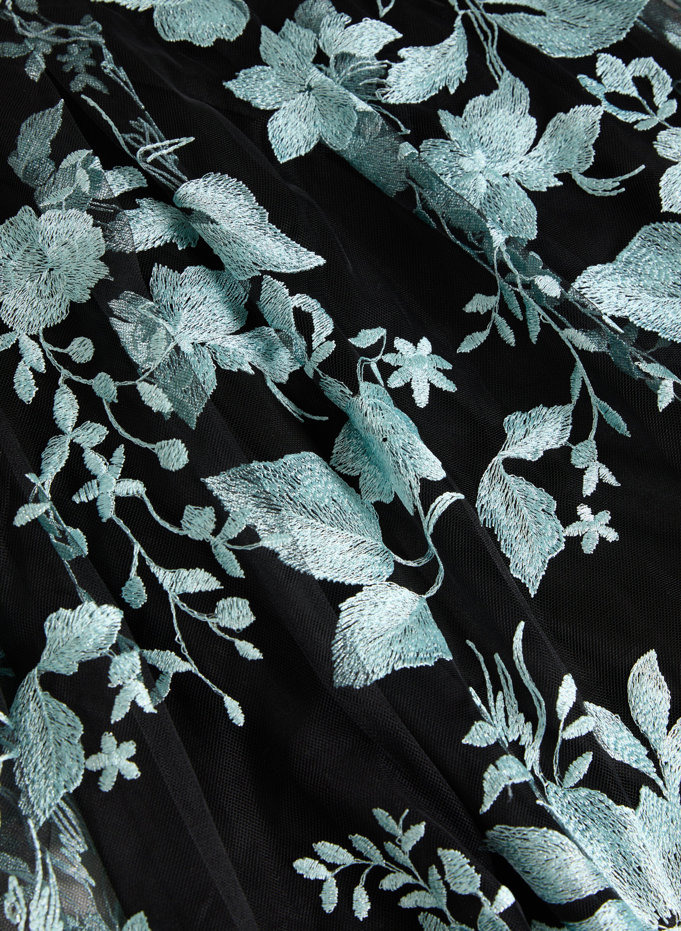 Elegant Embroidered Tulle Dress for Women - Perfect for Weddings, Parties & Special Occasions