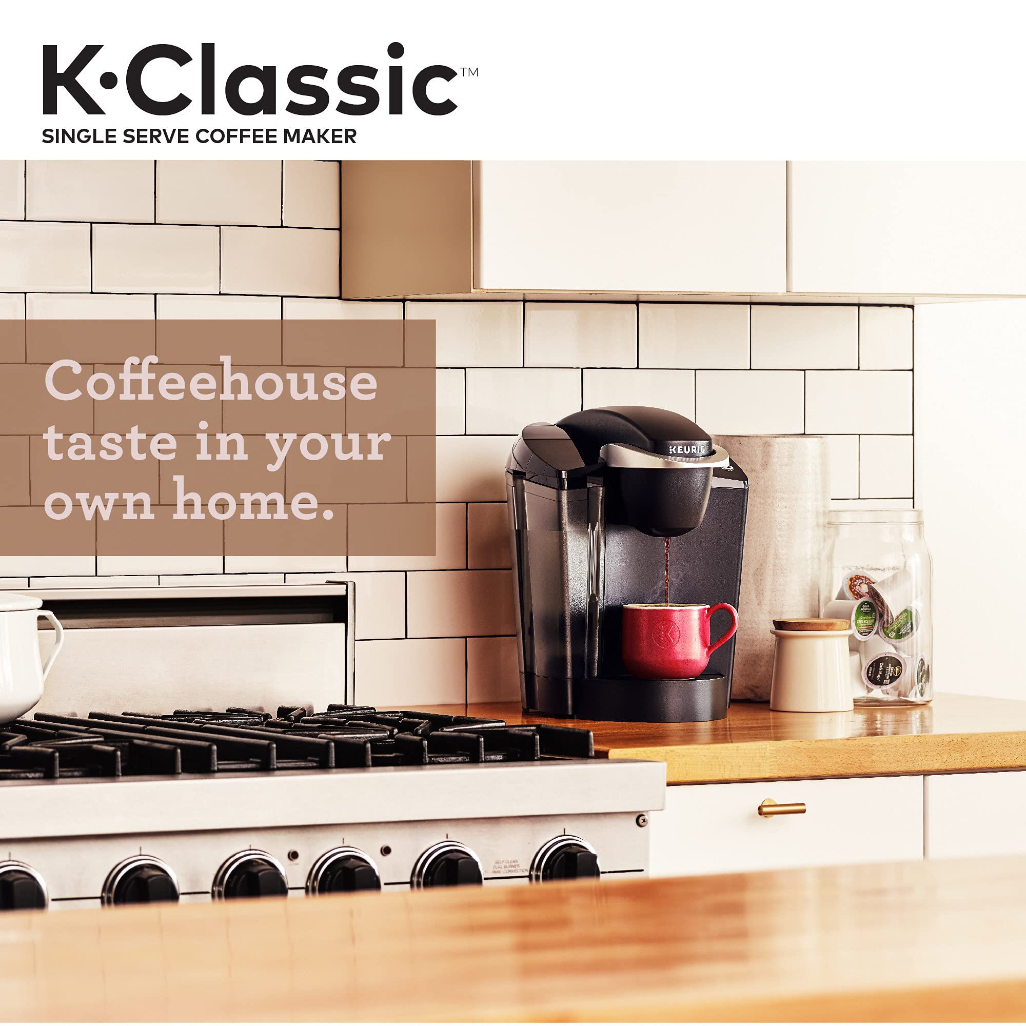 Keurig K-Classic Single Serve Coffee Maker with Green Mountain Pumpkin Spice K-Cup Pods (32 Count) - Perfect for Home, Office & Holiday Gifting