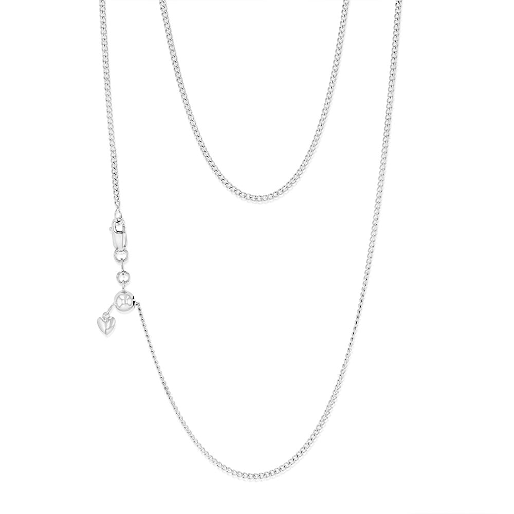 9ct White Gold Silver Filled Curb Chain Bracelet for Women - Elegant Jewelry Gift for Birthday, Anniversary & Special Occasions