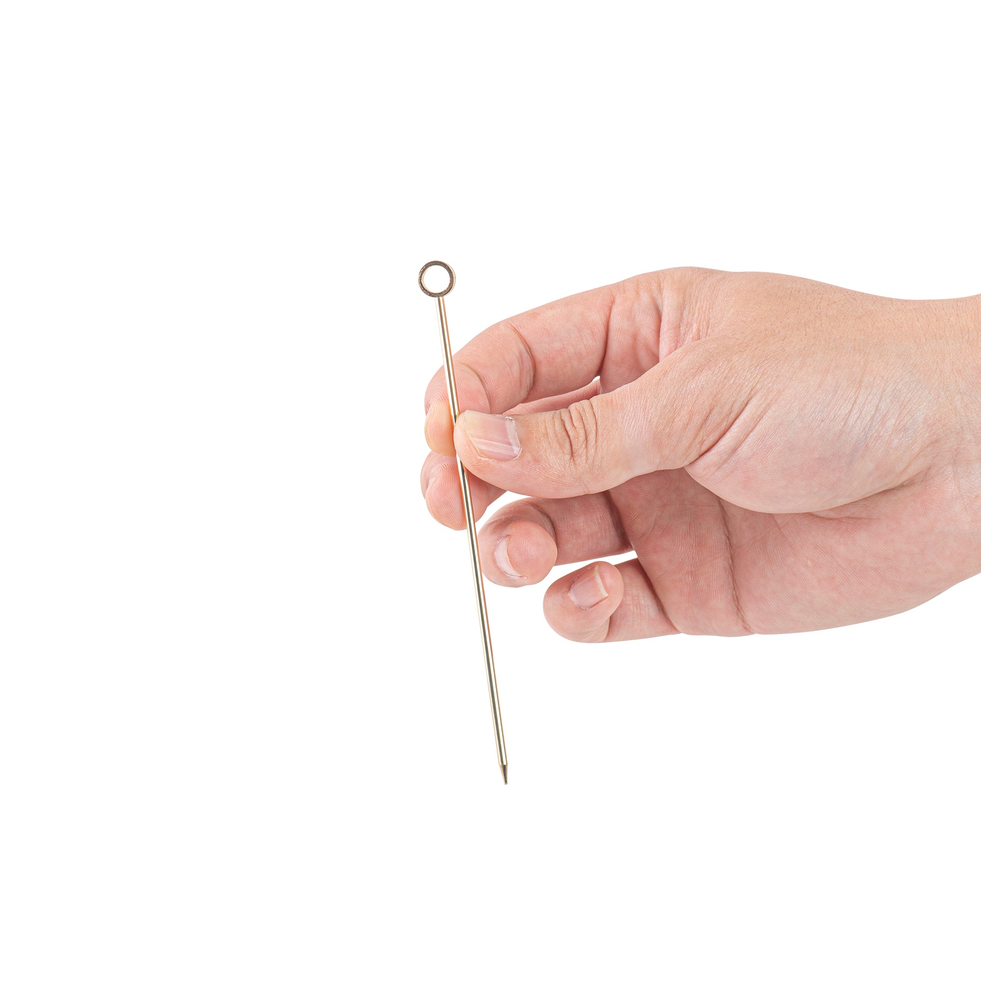 Premium Gold Plated Stainless Steel Cocktail Picks - Set of 10 (4.5 inch) - Elegant Drink Stirrers for Cocktails, Martinis & Beverages - Perfect for Home Bars, Parties & Gifts
