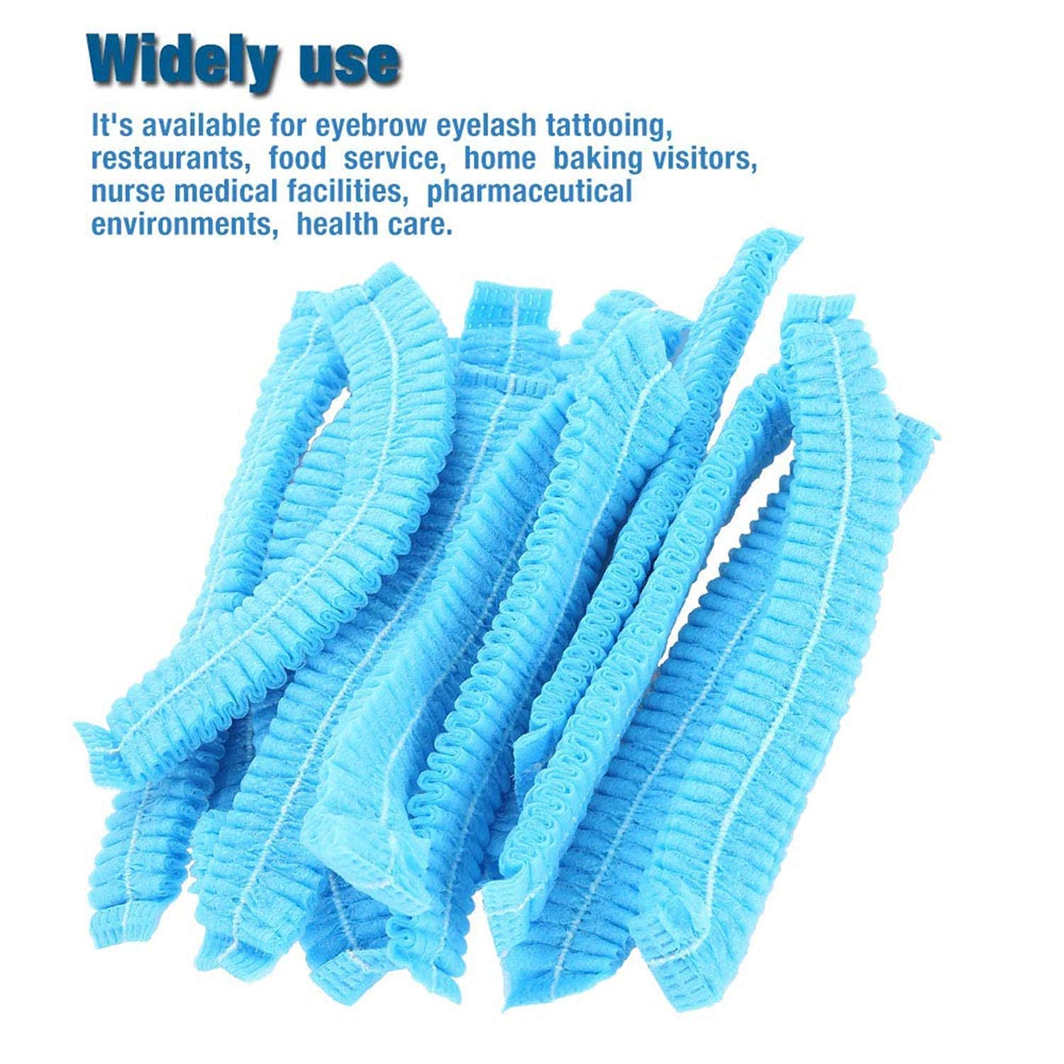 50 Pcs Disposable Super Moon Bouffant Caps - Soft & Breathable Hair Nets for Food Service, Healthcare & Salon Use