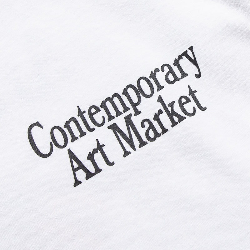 Market Infinity Long Sleeve Gourd Print T-Shirt - White | Trendy Graphic Tee for Casual Wear & Street Style