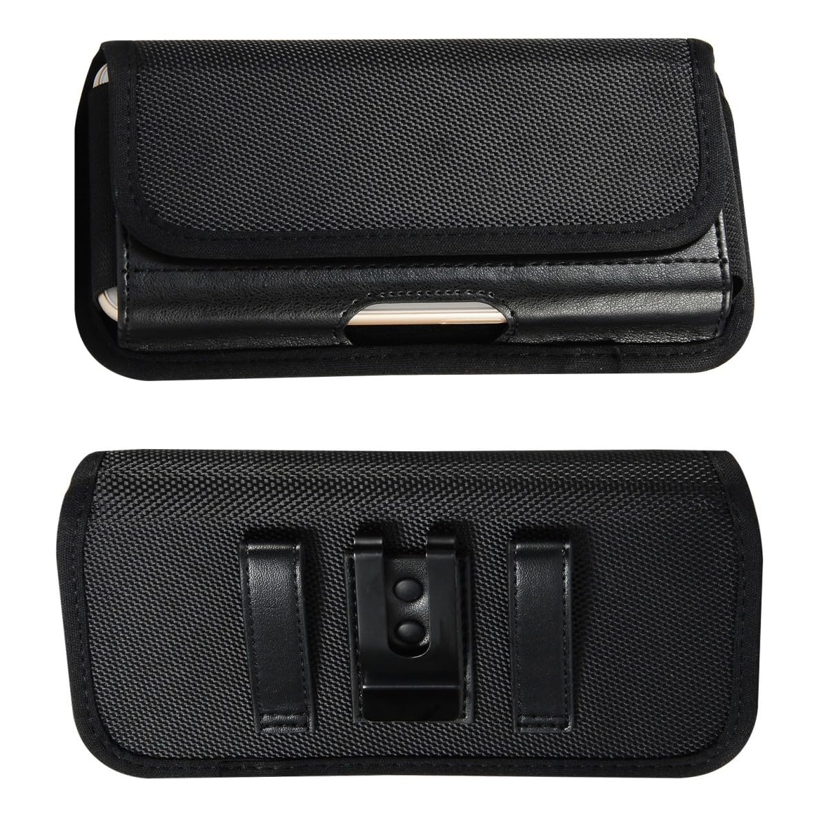 Durable Nylon Belt Clip Phone Holster Pouch - Compatible with Samsung Galaxy A15 5G/A14/A53/A52/A51/S24 Ultra/S23 Ultra/S22 Ultra/S21 Ultra/Note 20 Ultra, iPhone 15 Pro Max, OnePlus Nord N200 5G & Google Pixel 6 Pro - Perfect for Outdoor Activities, Work & Travel