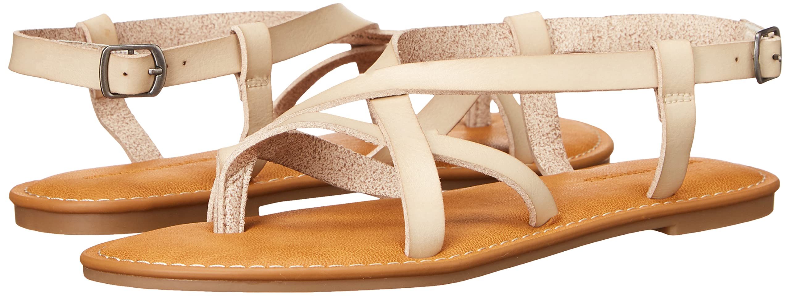 Amazon Essentials Women's Casual Strappy Sandals - Comfortable Summer Flip Flops for Beach, Pool & Outdoor Walking