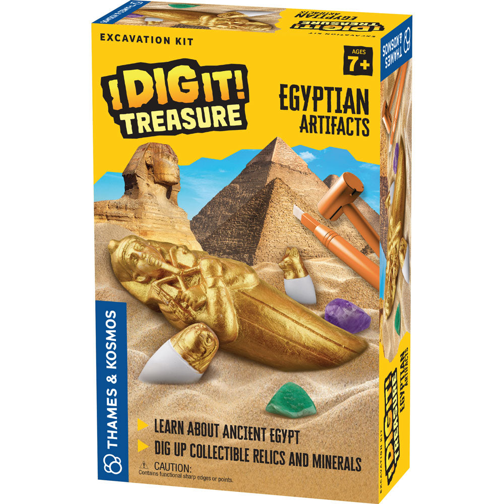 Dig & Discover Egyptian Artifacts - Authentic Treasure Hunting Kit for Kids & Adults - Perfect for Archaeology Parties, Classroom Activities & Family Game Nights