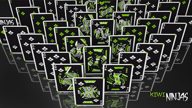 Cardistry Kiwi Ninjas - Professional Playing Cards for Magic Tricks & Card Flourishing | Perfect for Magicians, Cardists & Beginners | Ideal for Performances, Practice & Gifts