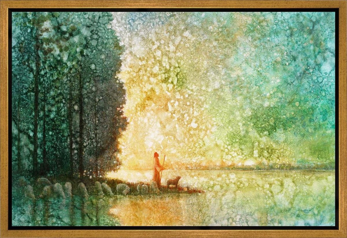 Beside Quiet Waters Gallery Wrap Canvas Art - Handmade Landscape Painting for Home & Office Decor - Perfect for Living Room, Bedroom, or Office Wall Decor