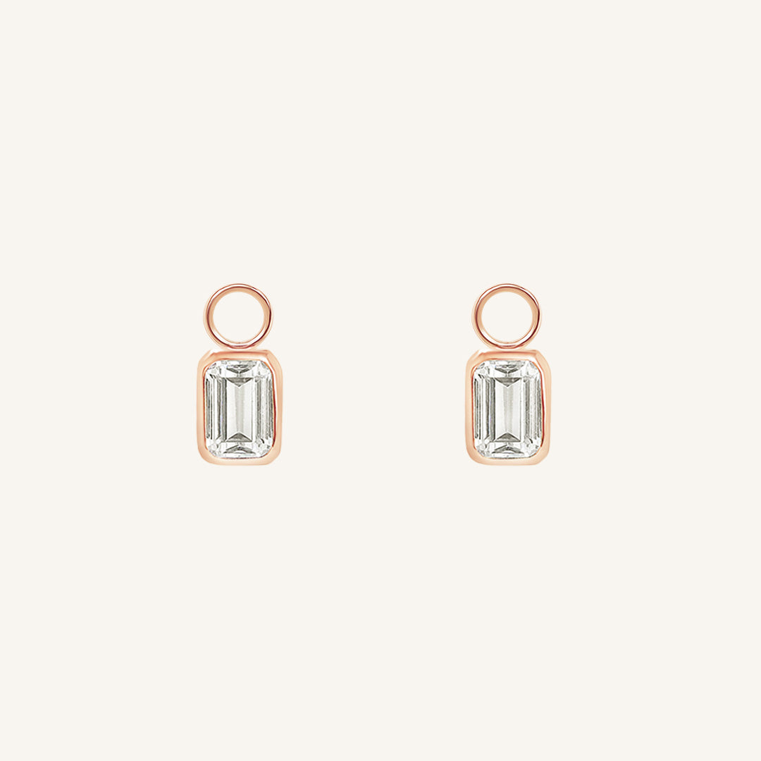 Radiant Hoop Charm Earrings (Set of 2) - Sterling Silver Dangle Hoops for Women - Perfect for Parties, Weddings & Everyday Wear