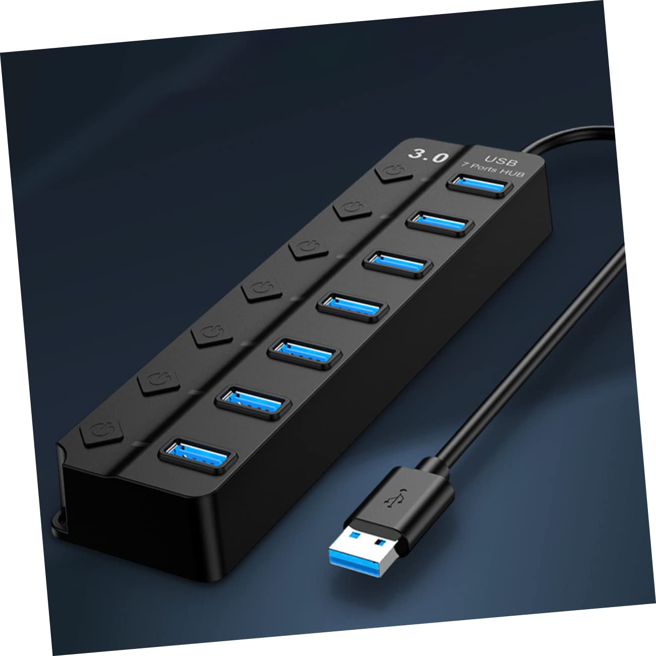 Jojofuny 3-Port USB Hub Expander Adapter with 7 Ports - High-Speed USB Extension Cable for Laptop, PC, Computer - Perfect for Home Office, Gaming & Multi-Device Charging