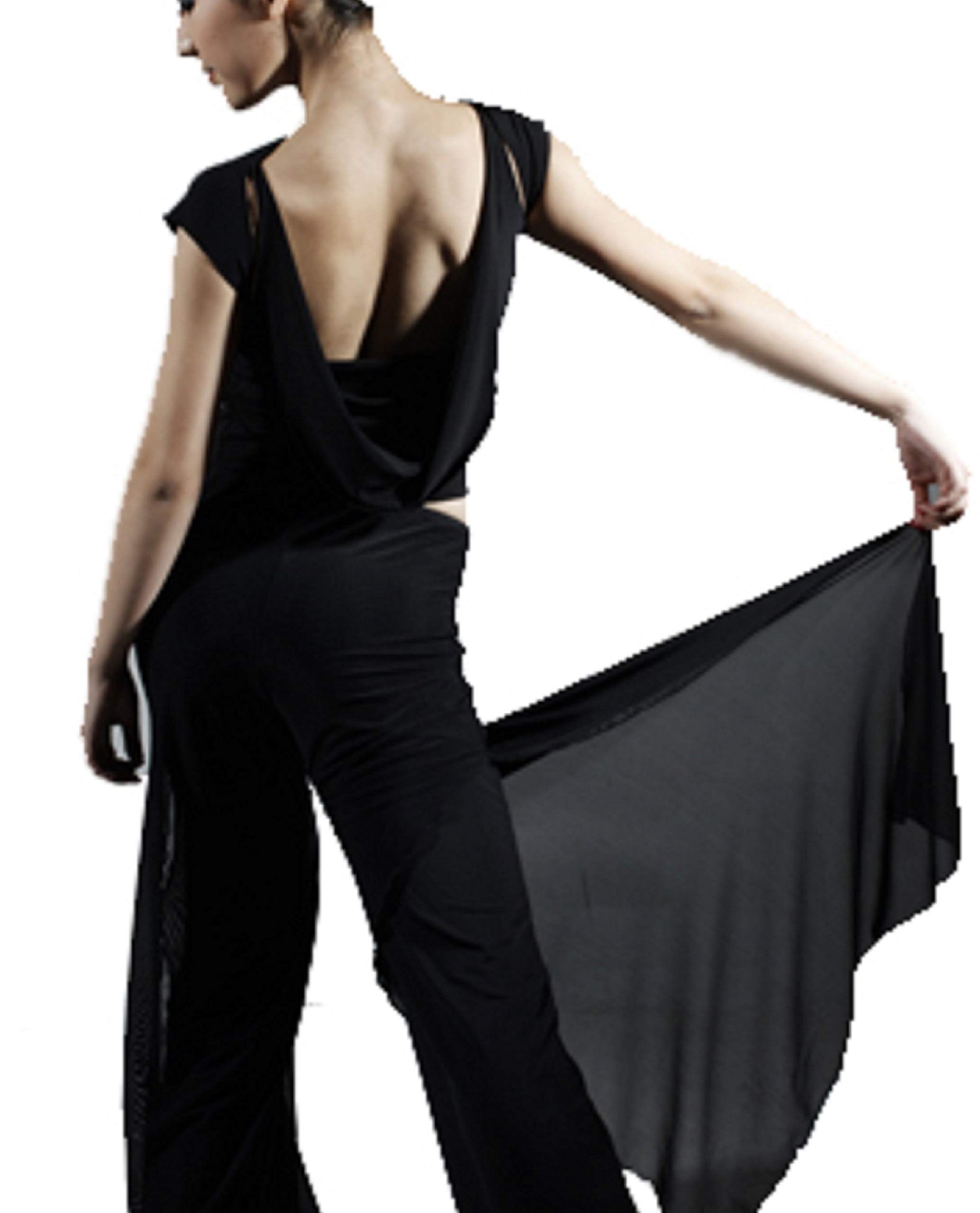 Women's Latin Ballroom Salsa Tango Dance Pants - Professional Practice & Performance Wear for Competition, Social Dancing & Dance Classes