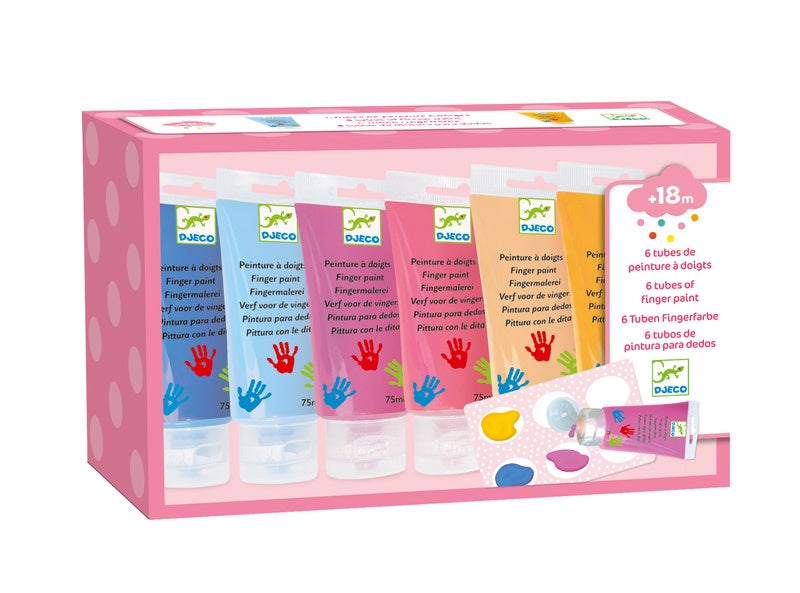 6 Finger Paint Tubes - Non-Toxic Washable Kids Art Supplies for Creative Painting | Perfect for Classroom, Home & DIY Craft Projects
