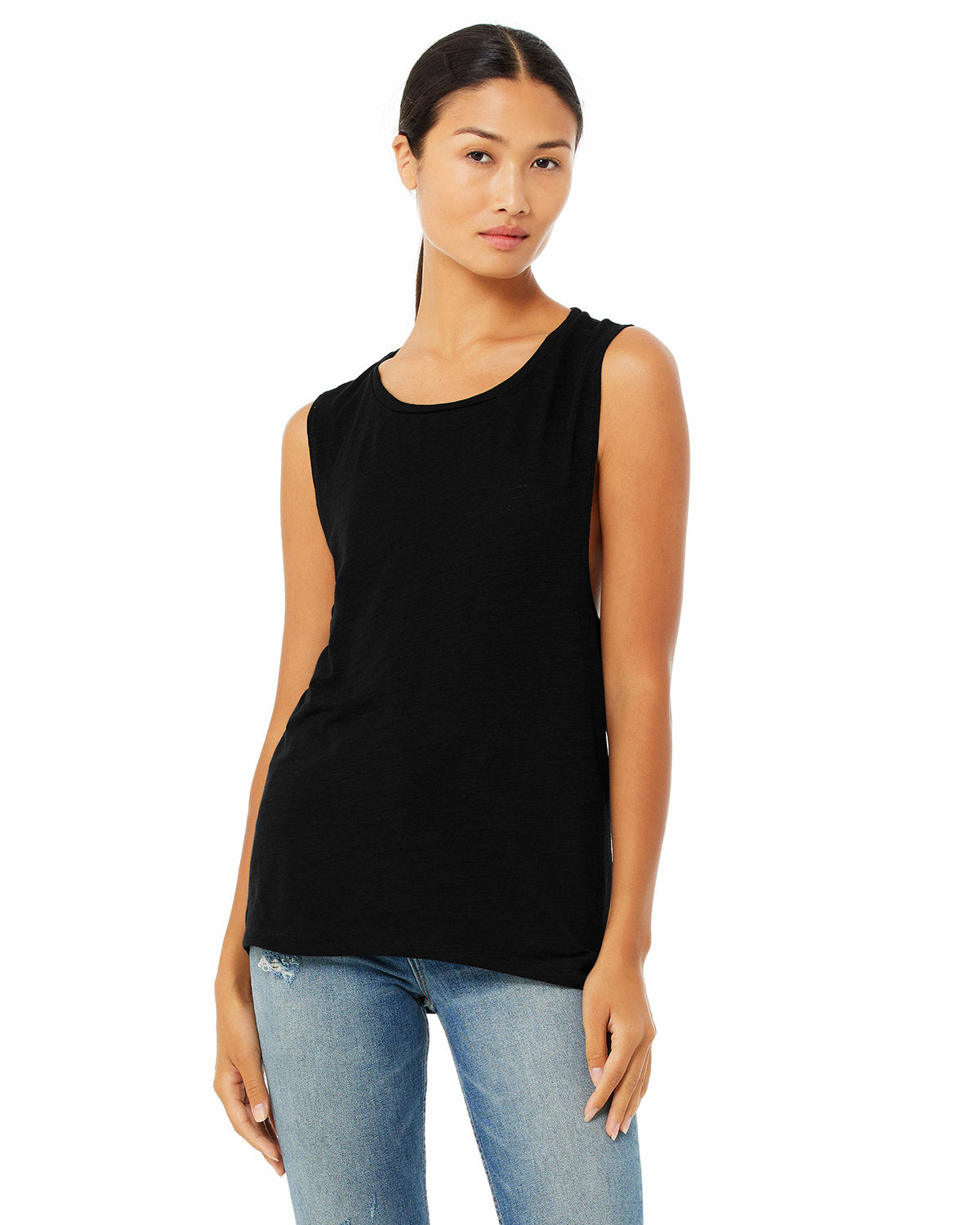 Bella + Canvas B8803 Women's Flowy Scoop Neck Muscle Tank Top - Soft & Breathable for Yoga, Gym & Summer Outfits