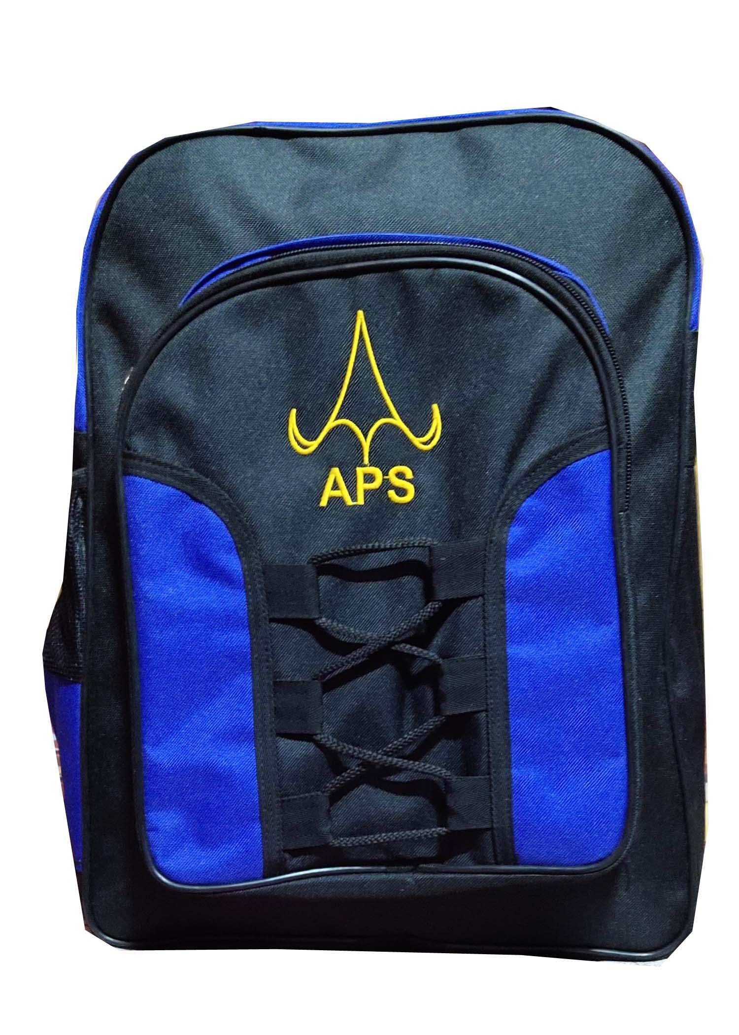 Durable APS Special Matty Fabrics School Backpack for Kids Grades 3-7 | Blue & Black Water-Resistant Bookbag | Perfect for School, Travel & Daily Use