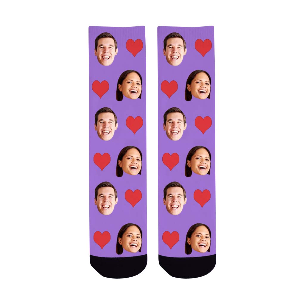 Custom Christmas Novelty Socks with Funny Print - Personalized Photo Socks for Couples, Men & Women | Unisex Crew Socks for Holiday Gifts, Party Favors & Festive Outfits
