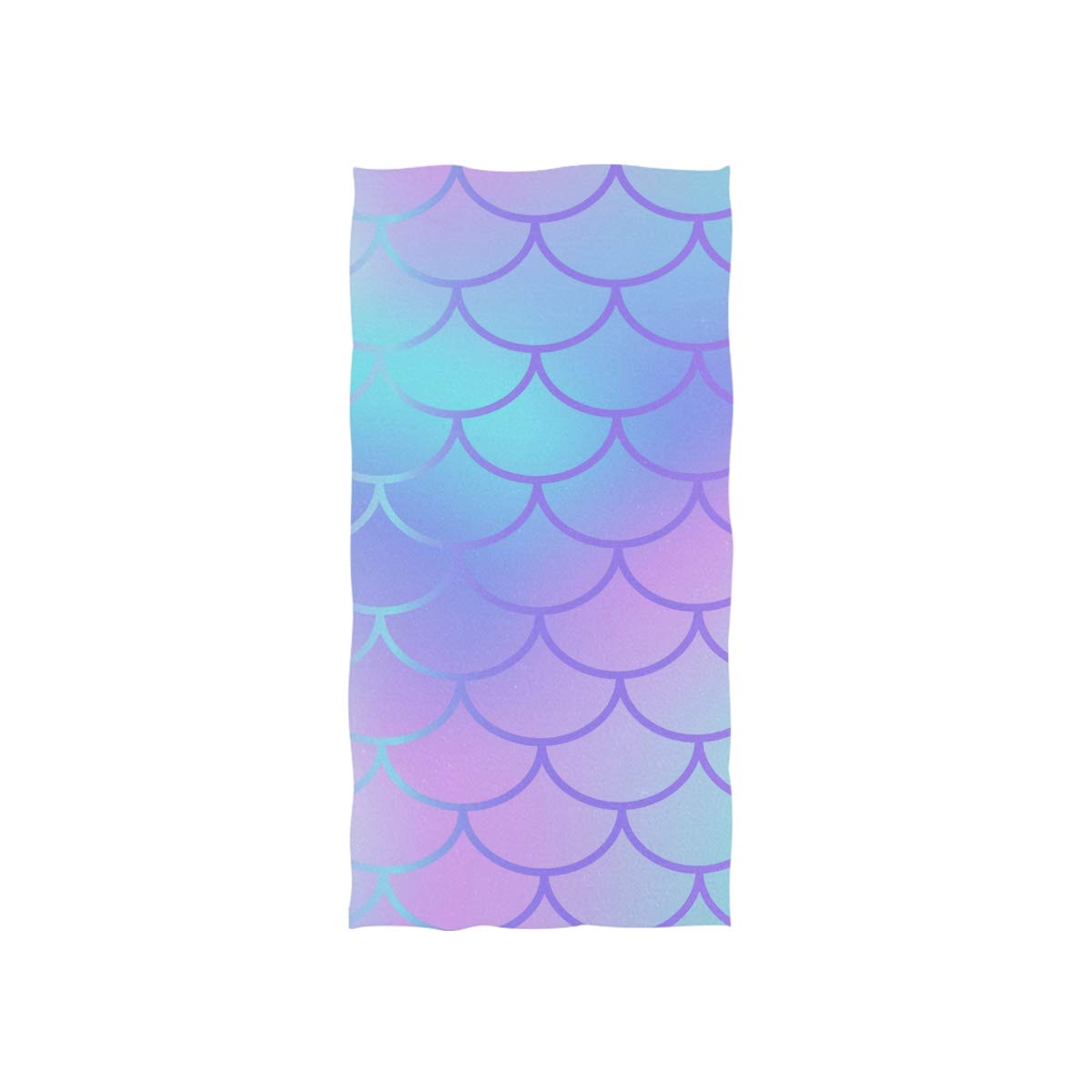 Soft & Absorbent Mermaid Scale Cotton Hand Towel - Quick Dry Bath & Face Towel for Gym, Spa, Bathroom & Home Decor | Perfect for Beach, Pool & Travel Accessories