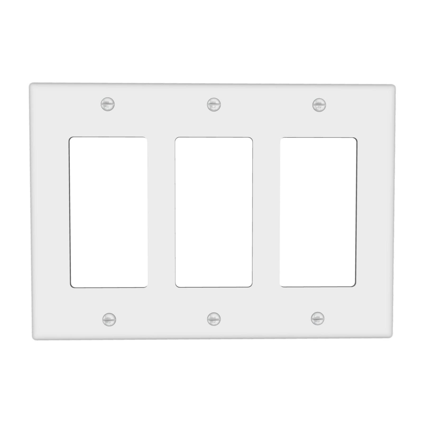 Customizable Decorative Light Switch Cover Wall Plate - Glossy Finish, Unbreakable Polycarbonate (5-Pack, 4.65