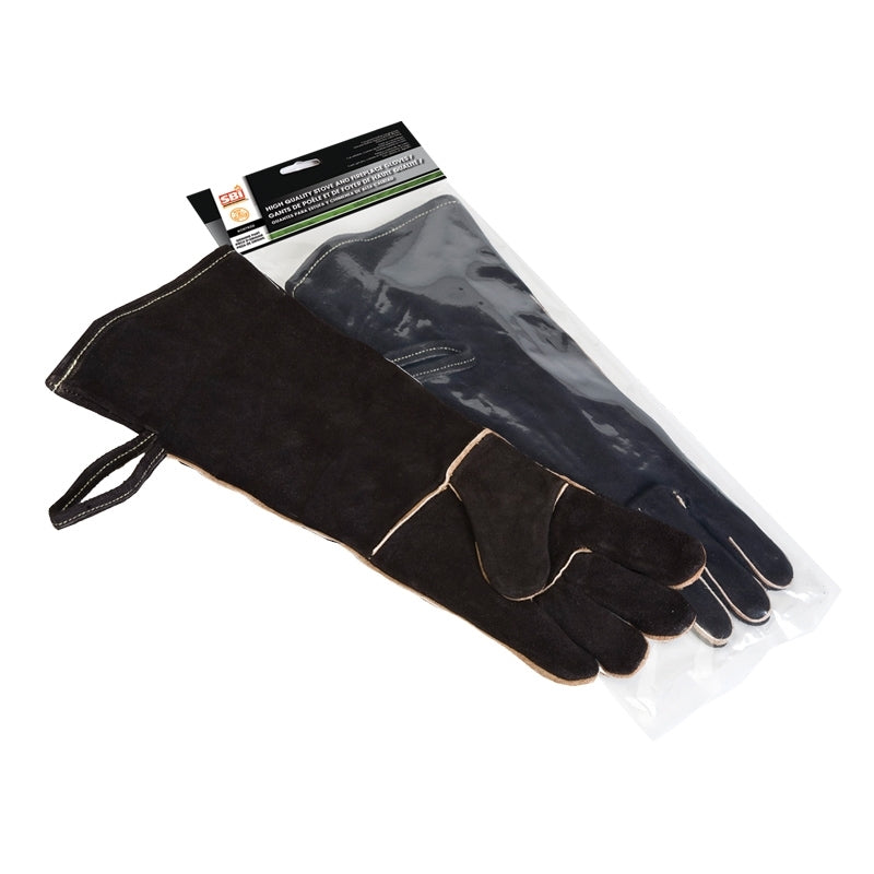 Heat-Resistant 19 Kevlar Thread Sewn Fireplace Gloves - Heavy Duty Fireplace & Grill Gloves for Wood Stove, Campfire, BBQ, and Outdoor Cooking (Model AC07822)