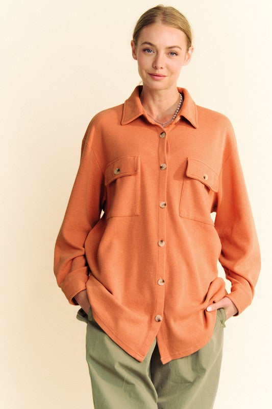 Davi & Dani Women's Waffle Knit Button Down Shirt - Soft Long Sleeve Casual Blouse for Fall & Winter | Perfect for Office, Date Night & Weekend Outings