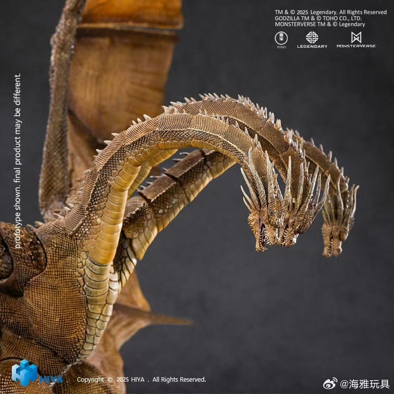 Pre Order 1/18 HIYA 10 Inch Godzilla vs King Ghidorah Action Figure - Exquisite Collectible Monster Toy for Movie Fans & Display Collections - Perfect for Home Decor, Gift Giving, and Anime Conventions