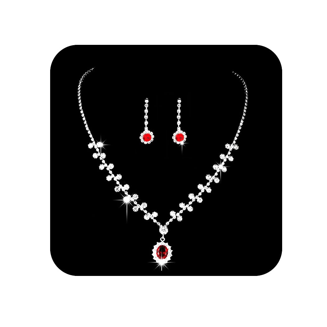 Sparkling Silver Bridal Jewelry Set - Cubic Zirconia Rhinestone Necklace & Dangle Earrings for Women | Wedding, Prom, Anniversary Gift Idea