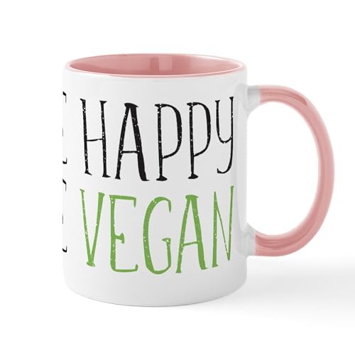 White/Pink Inside - Be Happy Be Vegan