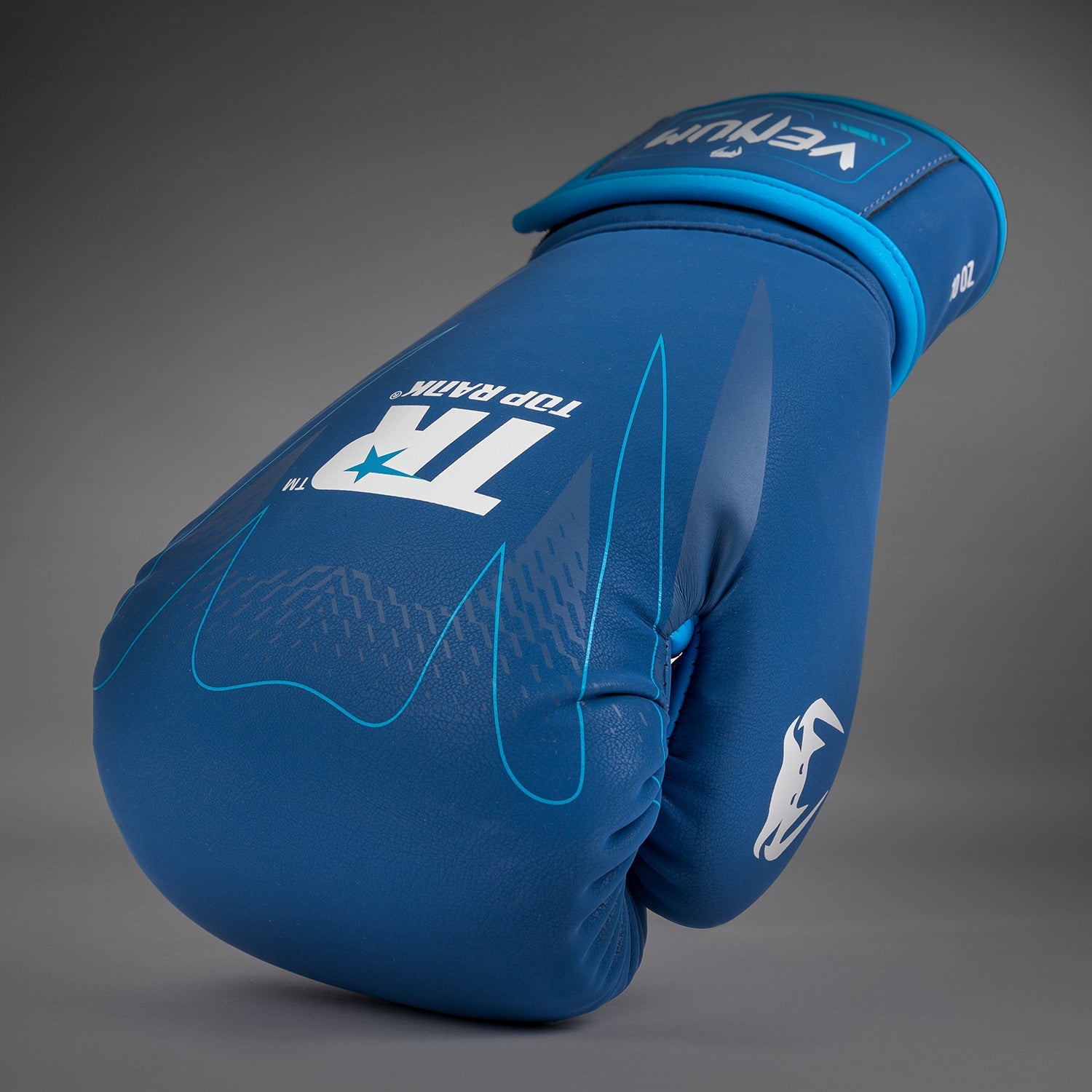 Venum x Top Rank Original Impact Boxing Gloves - Navy Blue Training Gloves for Boxing, MMA & Fitness - Premium Leather Punching Gloves for Men & Women