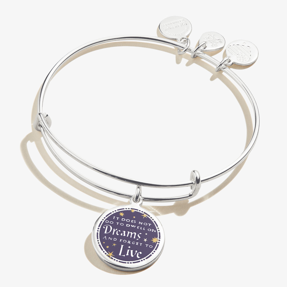 Harry Potter 'It Does Not Do To Dwell' Charm Bangle - Official Wizarding World Jewelry for Fans, Gift for Potterheads - Perfect for Cosplay, Collecting & Daily Wear