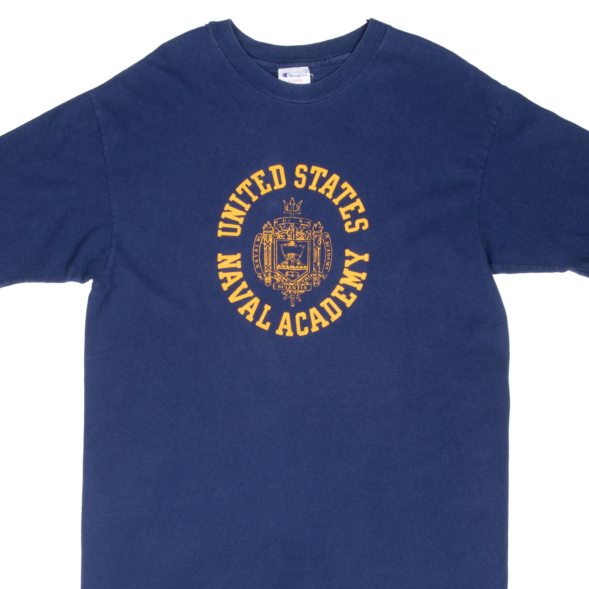 Vintage 1990s US Naval Academy Champion T-Shirt - Large Size, Made in USA | Classic Navy Style for Casual Wear & Collectors