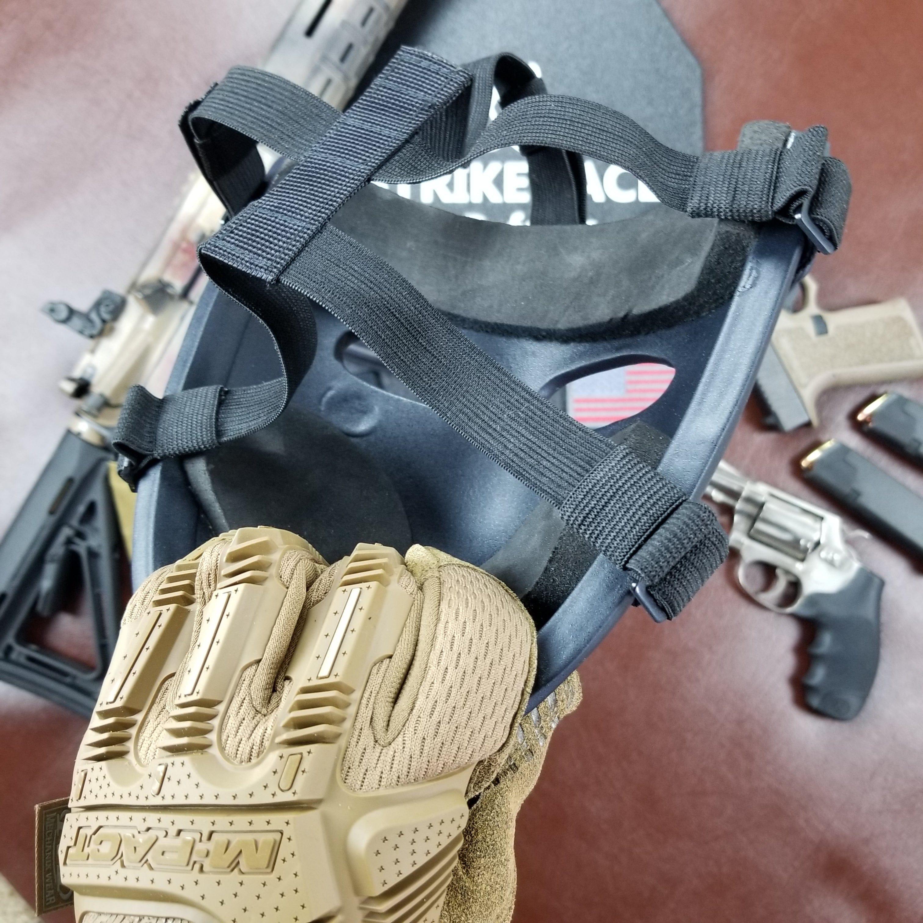 NIJ Level IIIA+ Bulletproof Half Face Mask for Military & Tactical Helmets - Ideal for Combat, SWAT, and Law Enforcement Operations