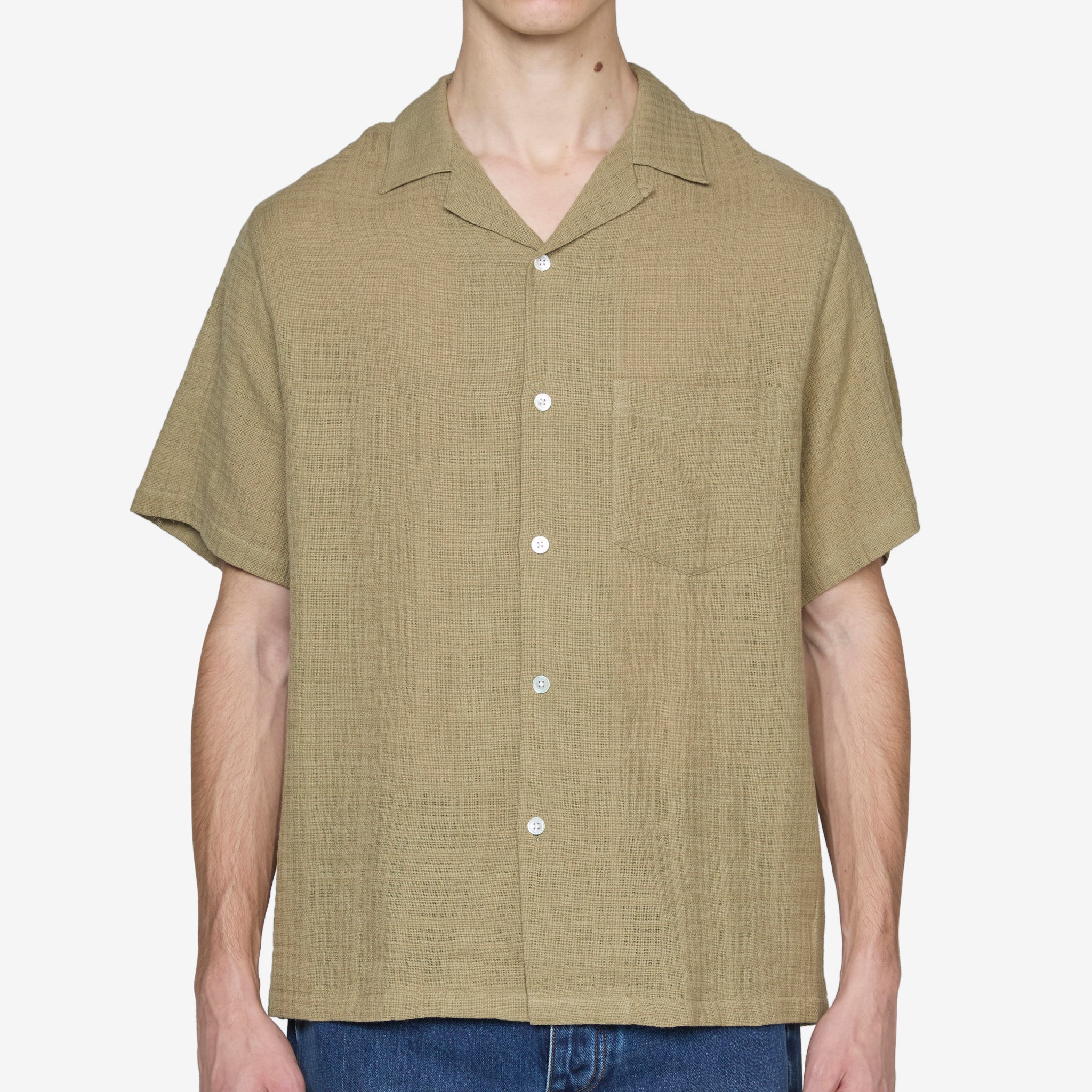 Premium Cotton Grain Shirt in Khaki - Comfortable Casual Button-Down for Men | Perfect for Office, Outdoor Adventures & Everyday Wear