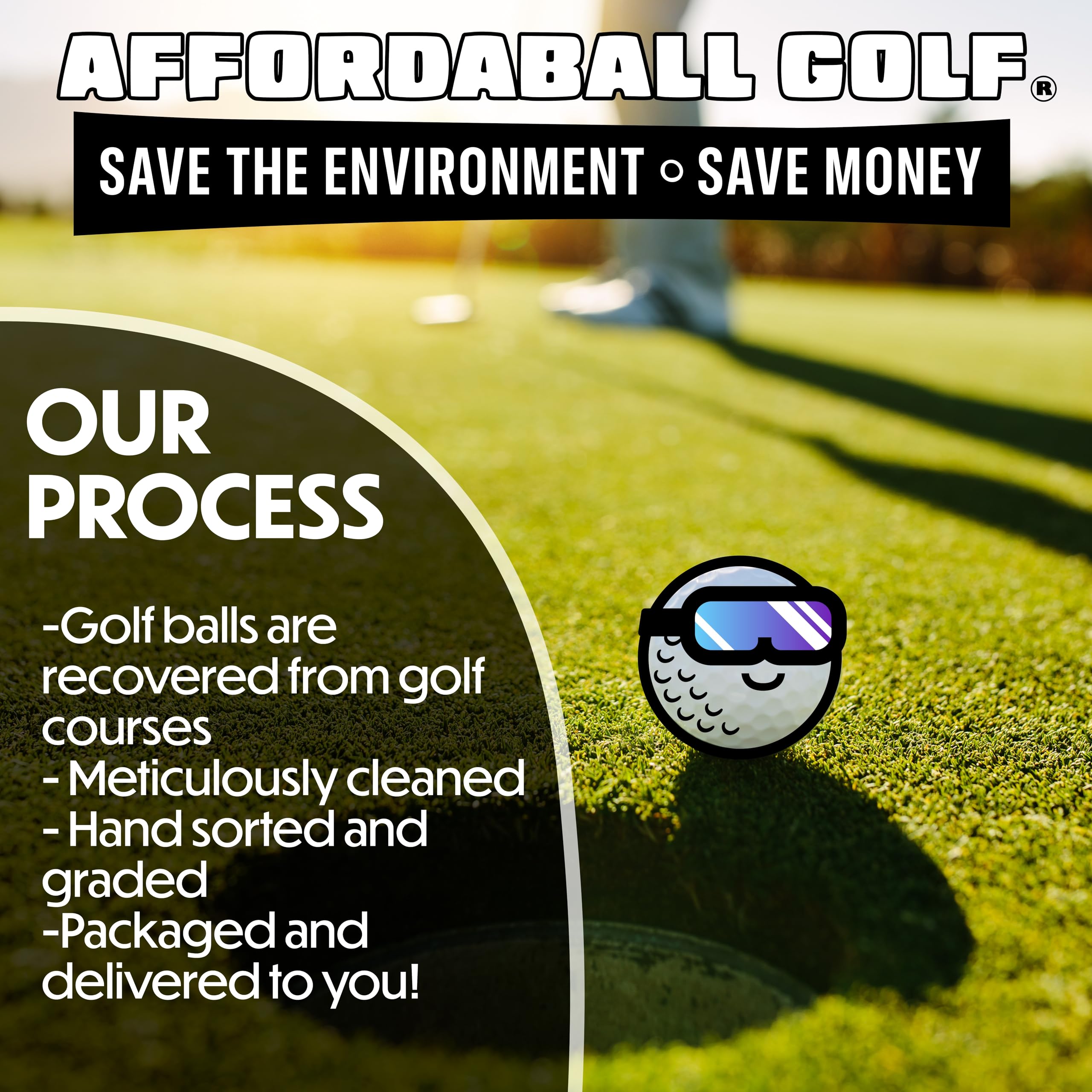 Recycled Golf Balls (50-300 Count) - Practice Balls for Backyard & Driving Range