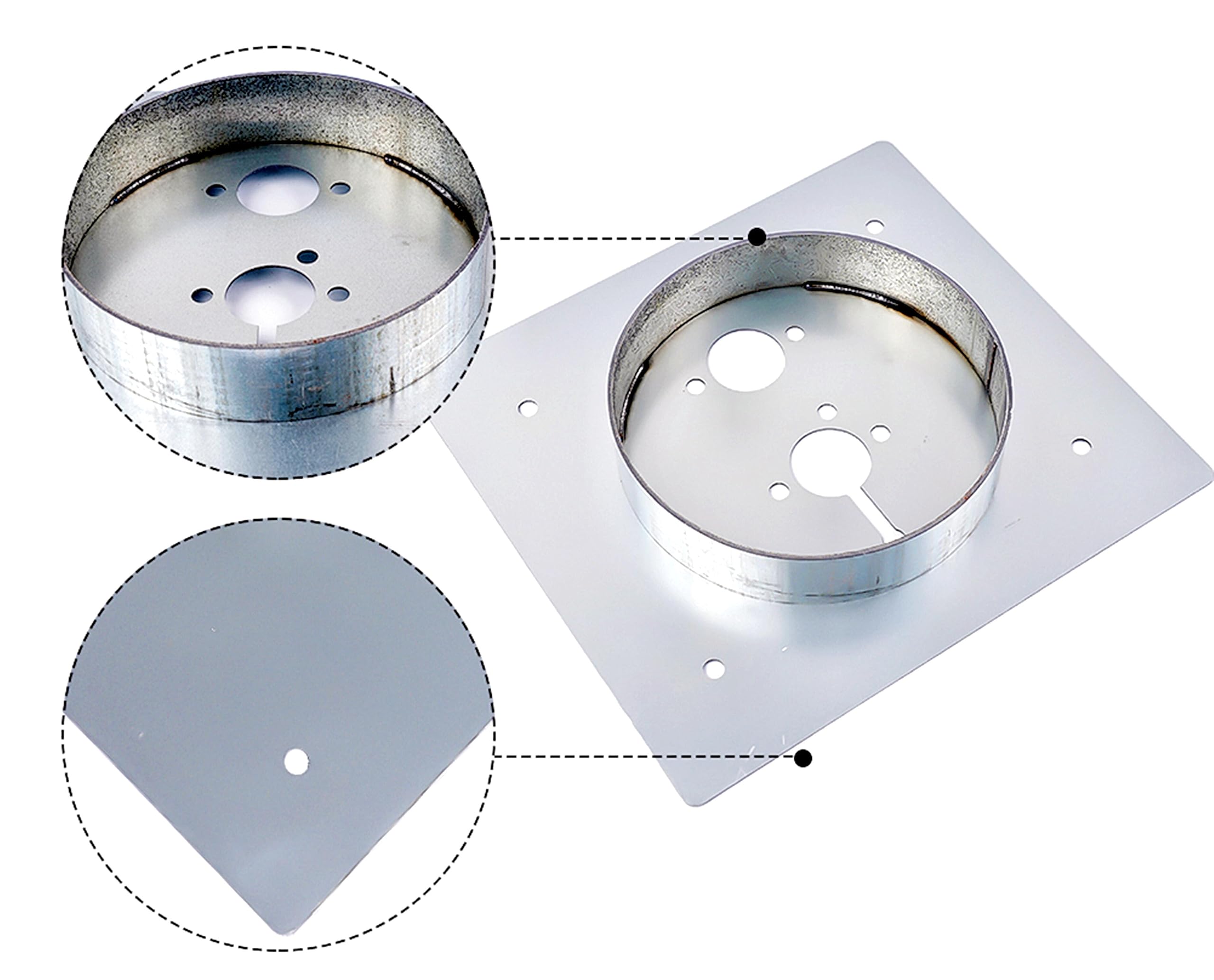 1Pack Stainless Steel Diesel Heater Mounting Plate for Eberspacher & Webasto Air Conditioning & Heaters - 60mm Height - Durable Turret Planar Design for RV, Marine & Off-Grid Heating Systems