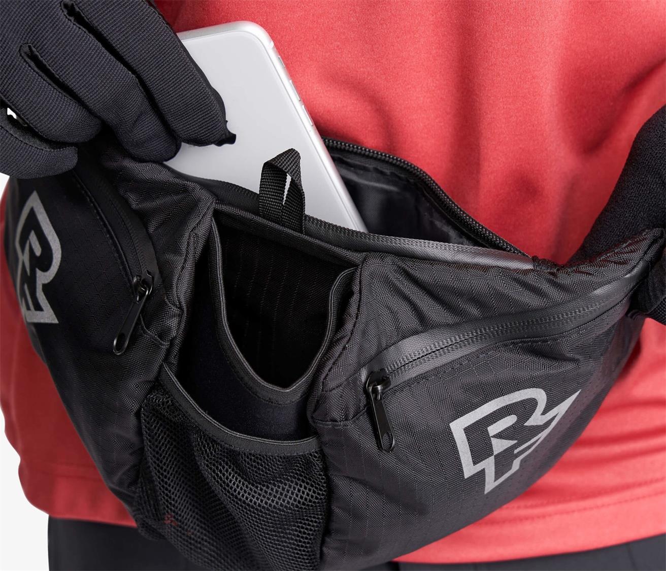 Race Face Stash Quick Rip Hip Bag - Water-Resistant Waist Pack for Running, Hiking & Cycling - Hands-Free Storage for Essentials On-the-Go