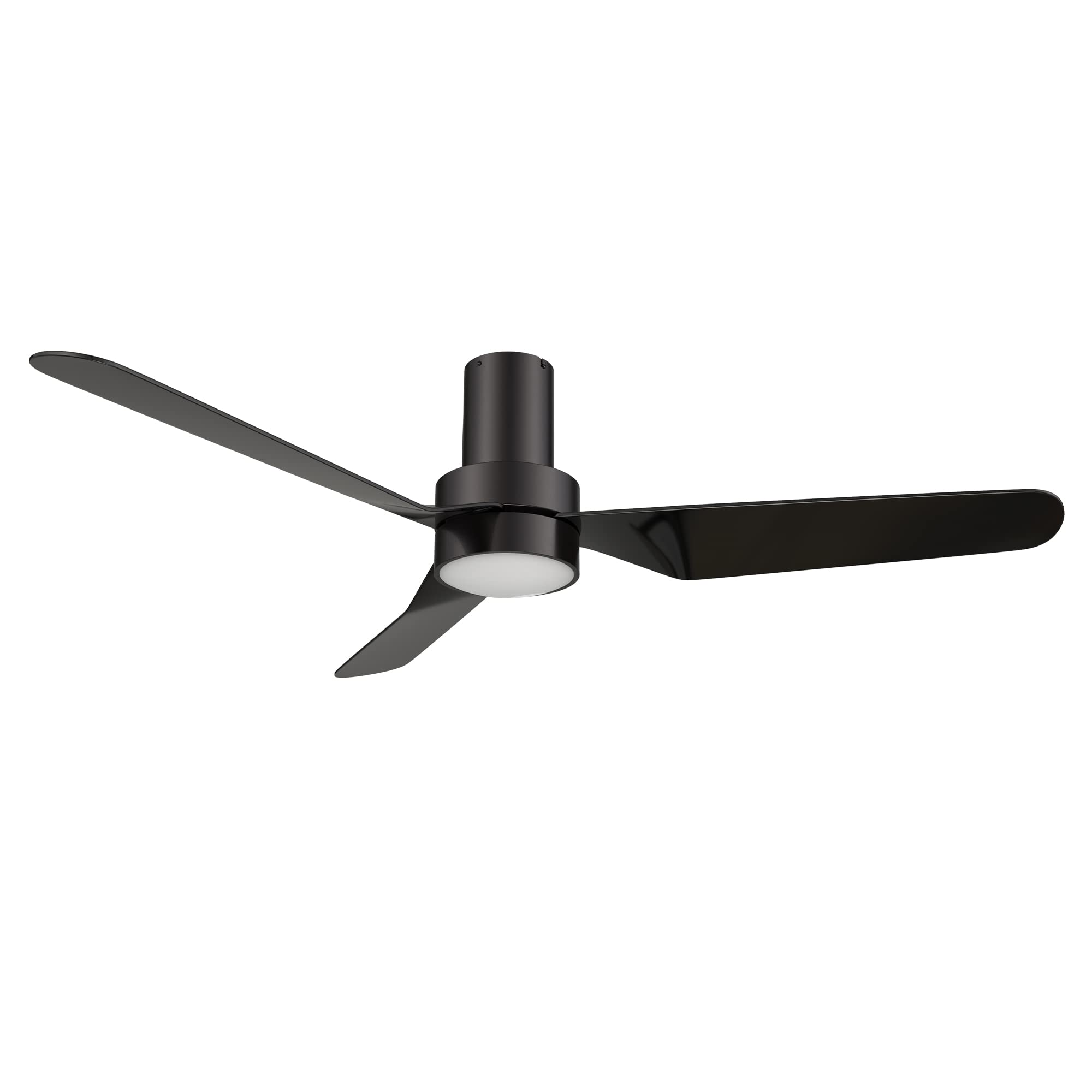 52 Inch Smart Ceiling Fan with Remote Control - 3 Blade Modern Ceiling Fan for Living Room, Bedroom & Office - Energy Efficient Quiet DC Motor - Matte Black Finish (Carro Madrid)