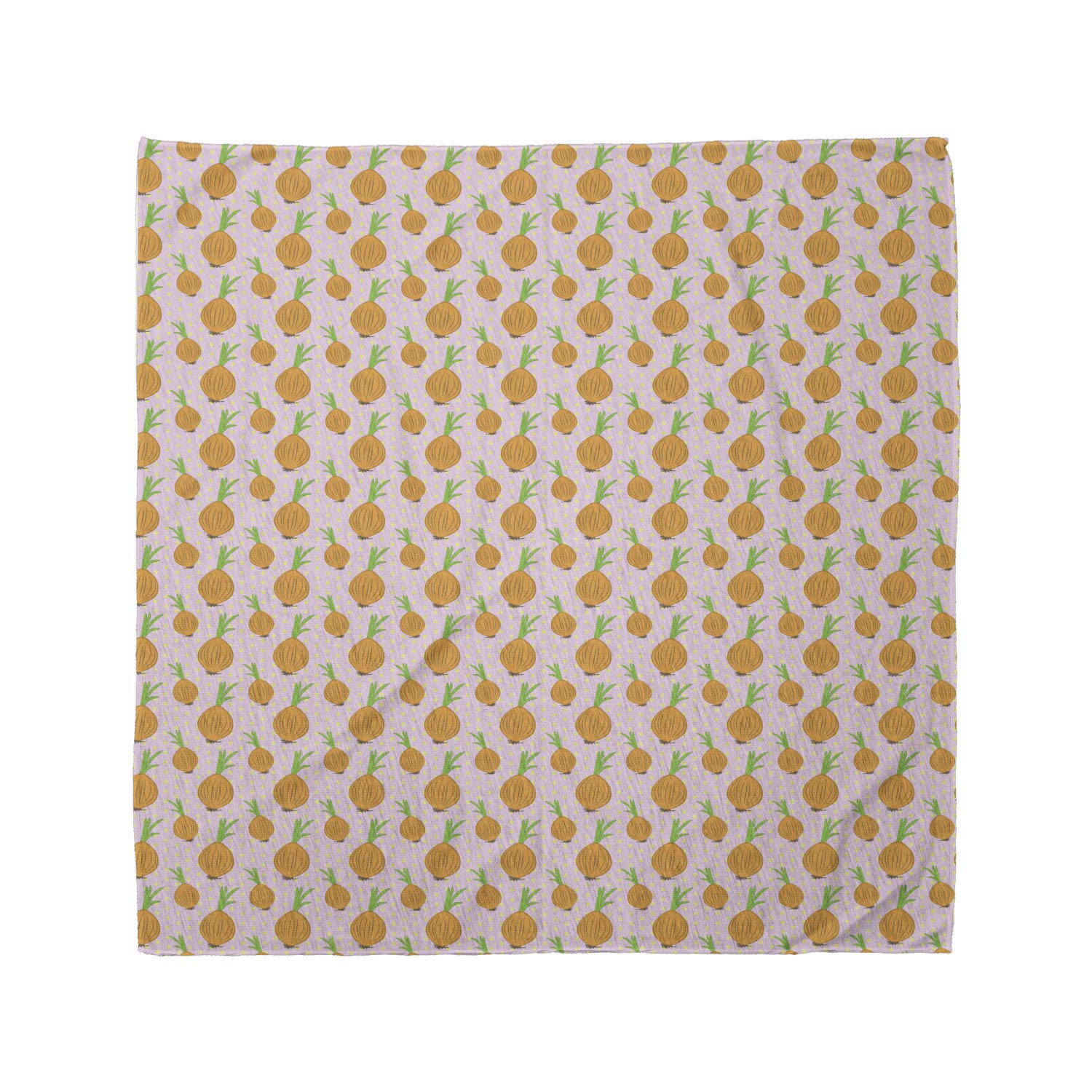 Ambesonne Cartoon Bandana - Onions on Polka Dots Print Unisex Head Scarf & Neck Tie for Men Women - Perfect for Outdoor Activities, Concerts, and Fashion Accessories