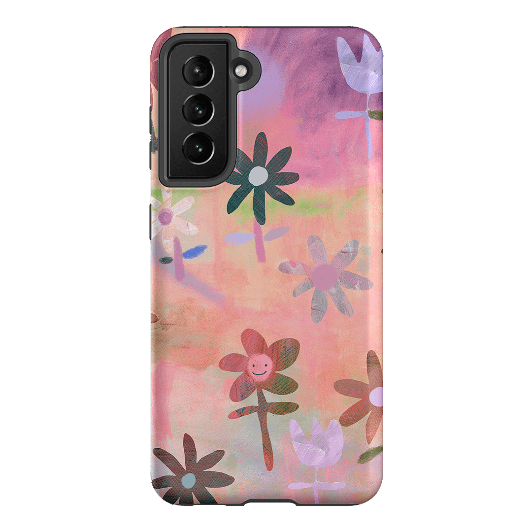 Premium Lazy Daisy Floral Phone Case - Shockproof & Slim Design for iPhone 15/14/13/12/Pro/Max - Perfect for Everyday Use, Travel & Outdoor Activities