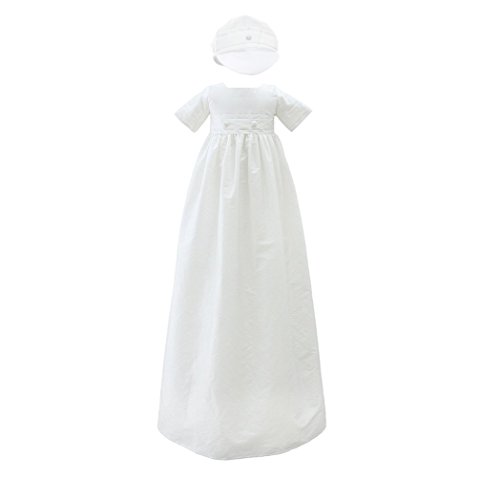 Glamulice Baby Boy Baptism Christening Gown - Long White Christening Dress for Newborn Boys - Perfect for Baptism, Christening, Blessing Ceremonies & Special Occasions