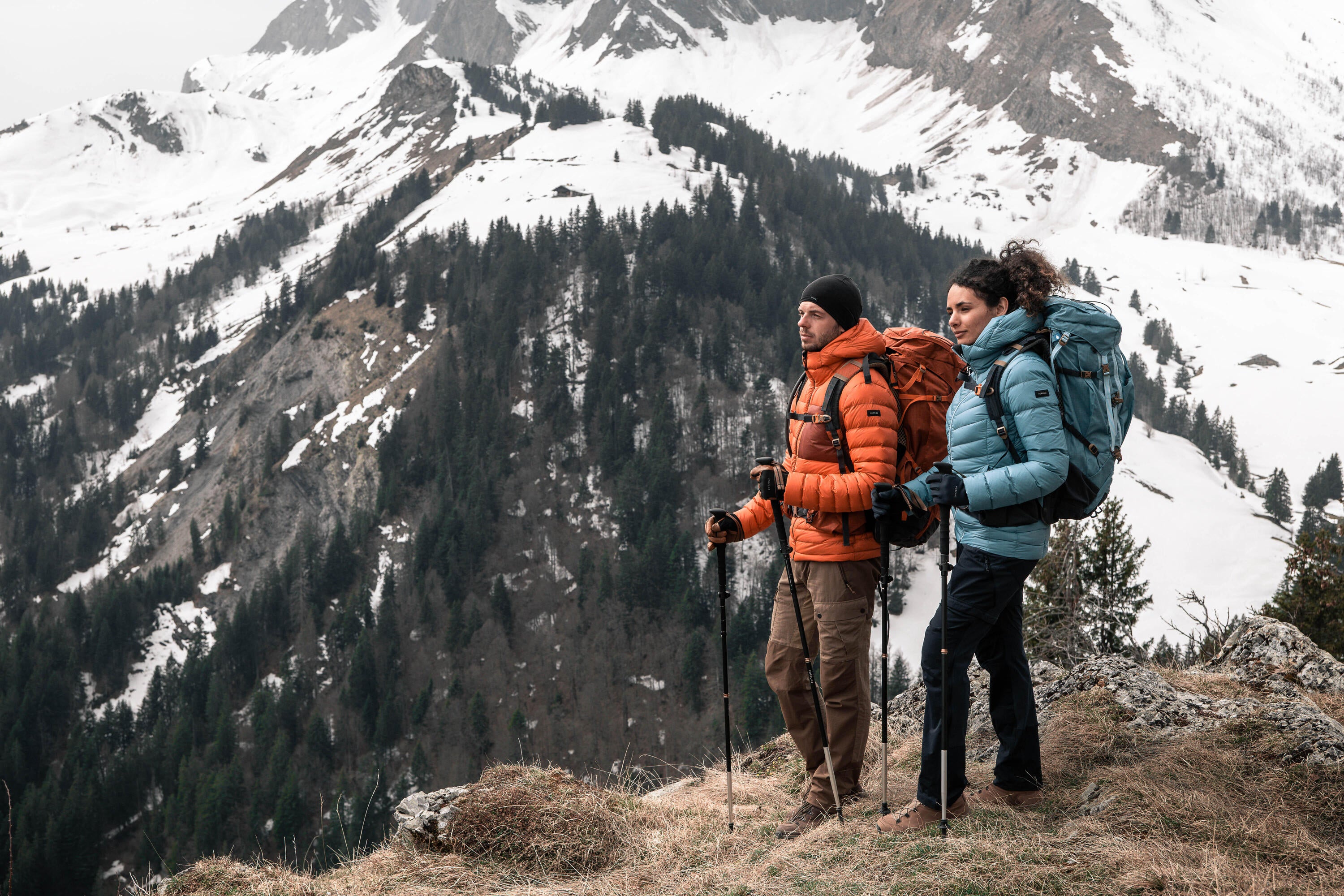 Forclaz Women's MT500 Hooded Down Puffer Jacket - Lightweight Winter Coat, Waterproof Windproof Insulated Jacket for Hiking, Skiing & Outdoor Activities